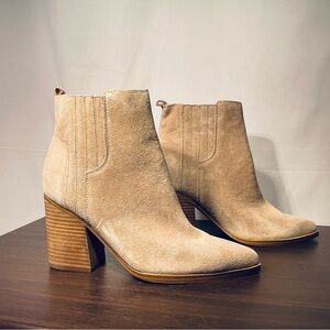 Marc Fisher LTD Womens 9.5 Suede Ankle Boots Coastal Cowgirl Boho Chic Western